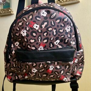Disney Minnie Mouse Leopard Print Mini Backpack – Fun Trendy Style